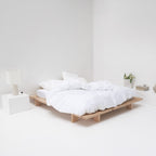 Housse De Couette En Satin Coton - Blanc - MOST - The Bradery