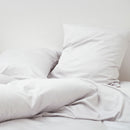 Satin Cotton Duvet Cover - Pebble - MOST - The Bradery