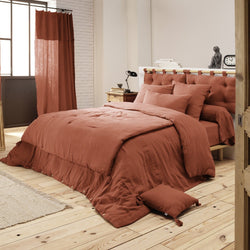 Dekbedovertrek Katoengaas Gaia Terracotta - L'Effet Papillon - The Bradery