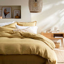 Reve De Lin Duvet Cover - Caramel - Cherry White - The Bradery