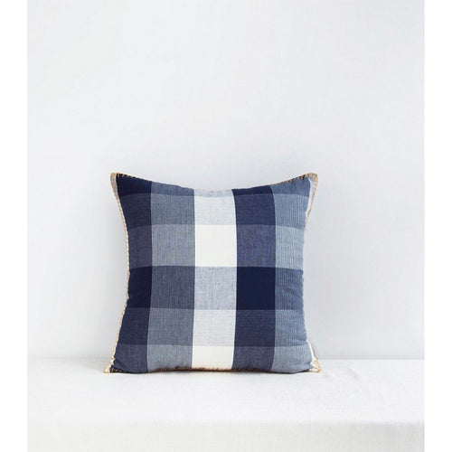 Housse De Coussin Amalya - Bleu Indigo - Jamini - The Bradery