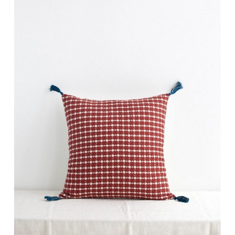 Housse De Coussin Ashima - Rouge Brique - Jamini - The Bradery