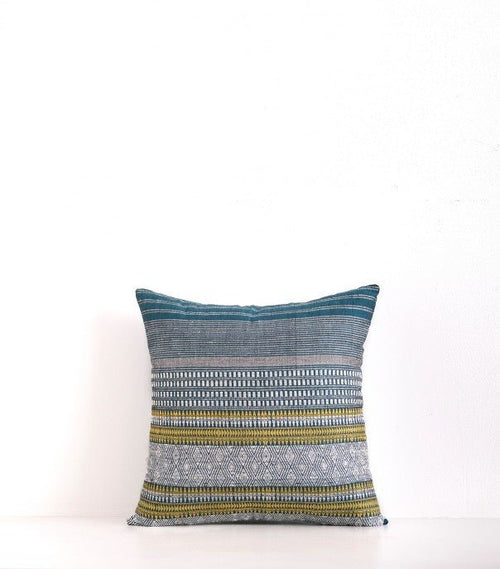 Housse De Coussin Juhi - Bleu Canard - Jamini - The Bradery