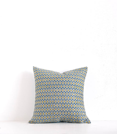 Housse De Coussin Maloti - Bleu Canard - Jamini - The Bradery