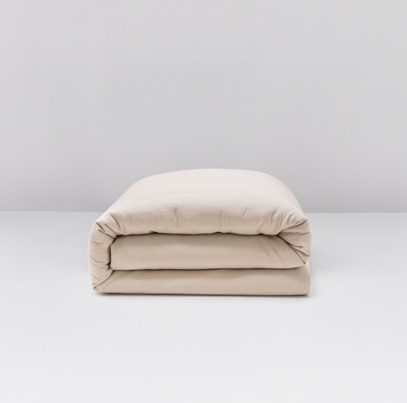 Housse De Couette - En Gaze De Coton - Sable