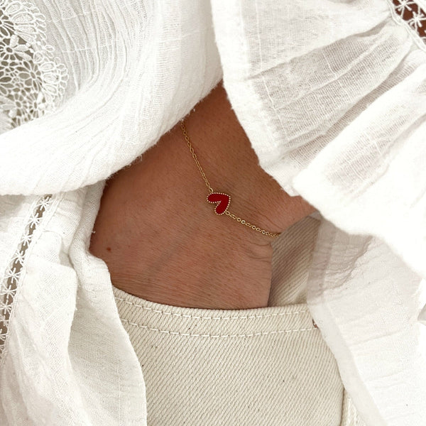 Pulsera Louka - Acero rojo