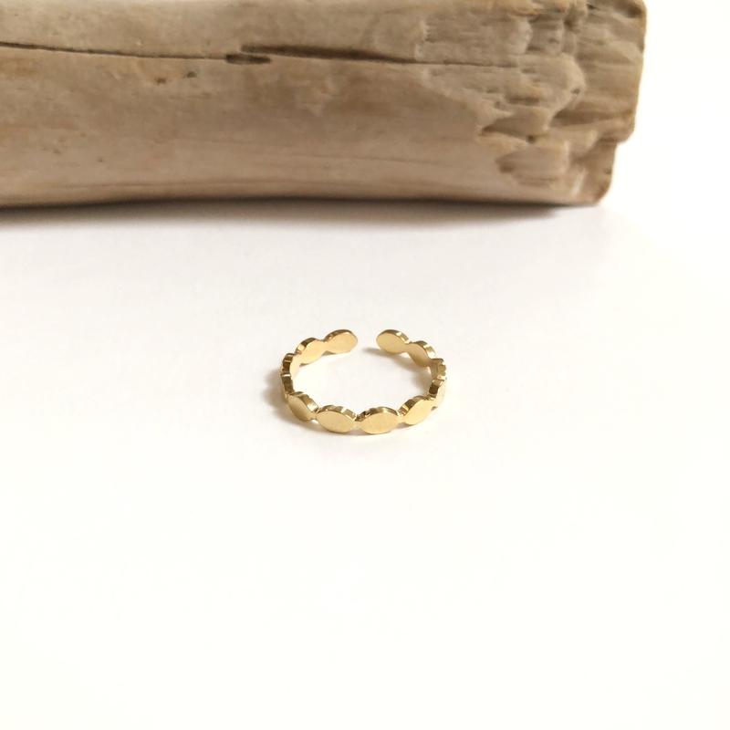 Bague "Auda" acier instants-plaisirs 