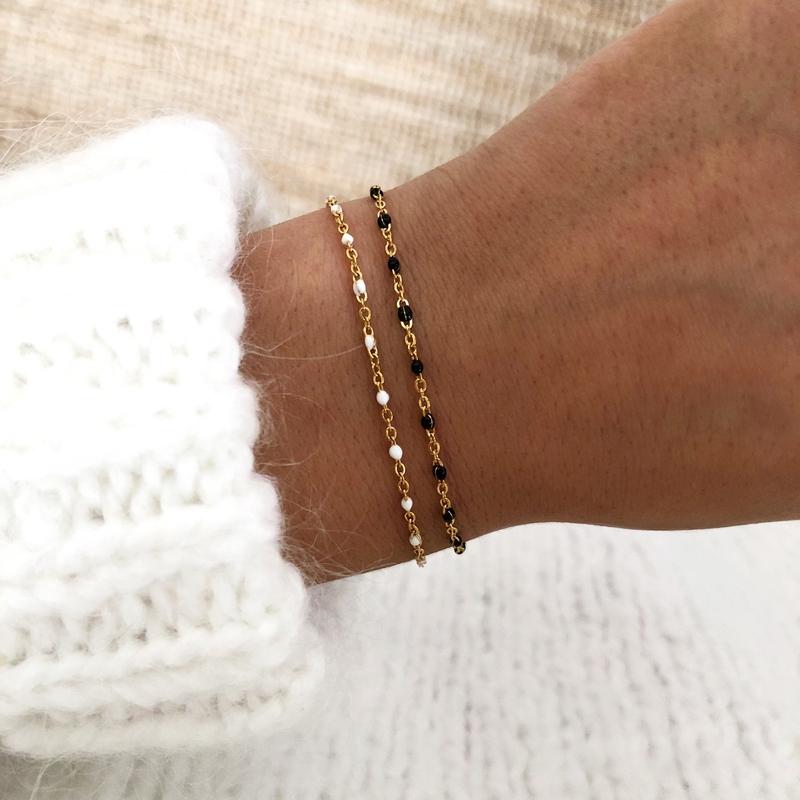 Pulsera de placer instantáneo "Galy" blanca o negra 
