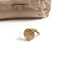 Bague "Médaille martelée" acier instants-plaisirs 