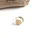 Bague "Médaille martelée" acier instants-plaisirs 