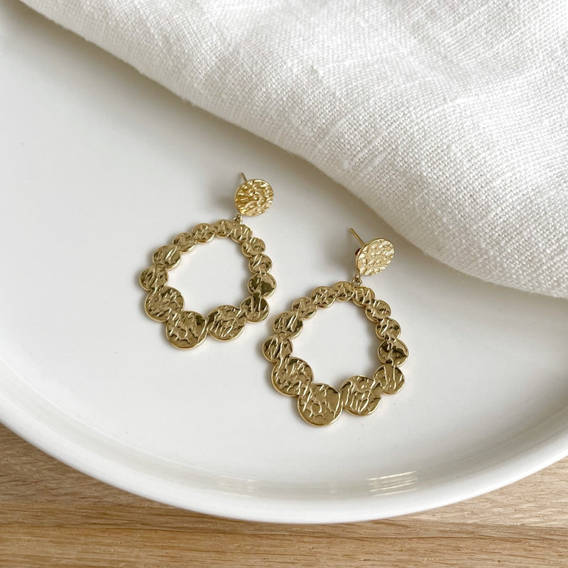 Boucles d'oreilles "Malena" acier-Boucles d'oreilles-instants-plaisirs-Instants Plaisirs • Bijoux