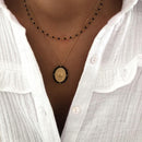 Collier "Galy" acier noir instants-plaisirs 