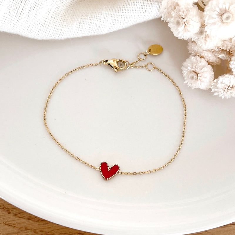 Pulsera Louka - Acero rojo