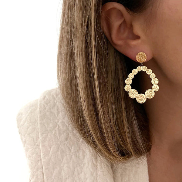 Boucles d'oreilles "Malena" acier-Boucles d'oreilles-instants-plaisirs-Instants Plaisirs • Bijoux