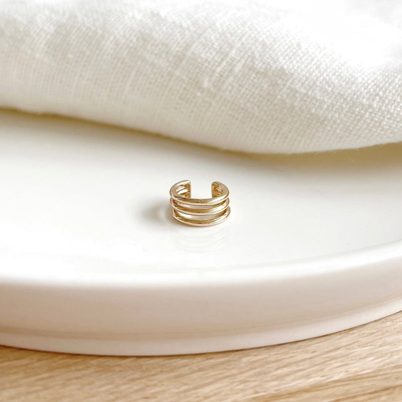 Bague d'oreille "Lago" plaqué or-instants-plaisirs-Instants Plaisirs • Bijoux