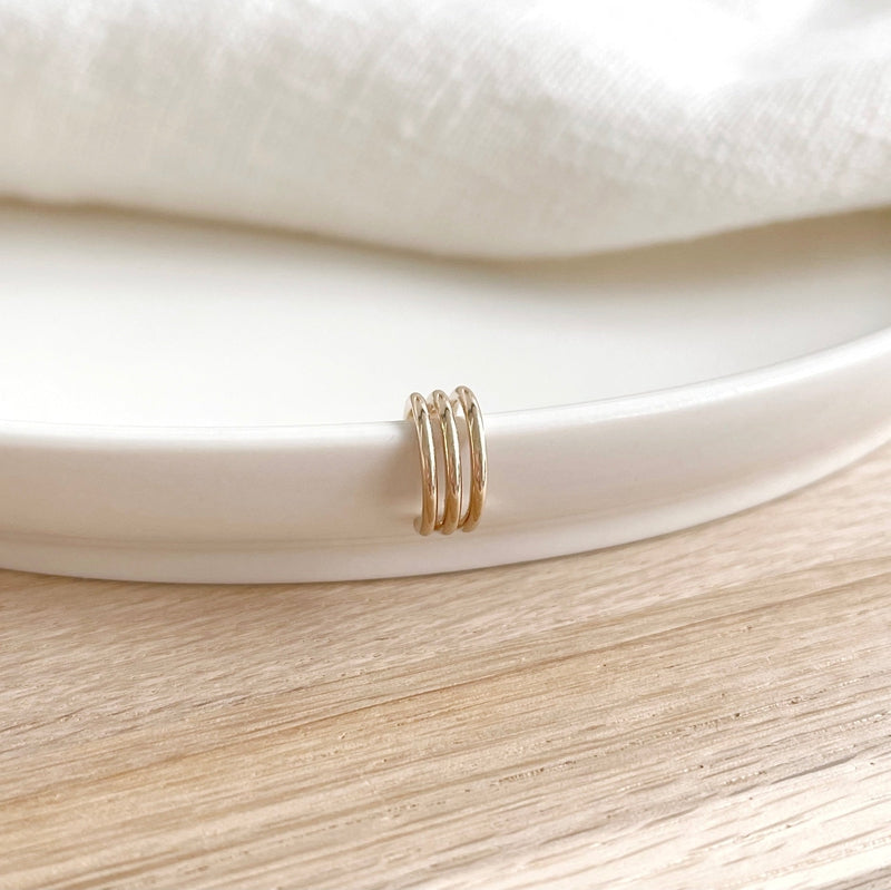 Bague d'oreille "Lago" plaqué or-instants-plaisirs-Instants Plaisirs • Bijoux