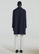 Navy Blue Polycotton Raincoat - Navy Blue - De Fursac - The Bradery