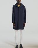 Navy Blue Polycotton Raincoat - Navy Blue - De Fursac - The Bradery