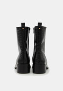 Janis - Cuir façon Croco Noir - Bons Baisers - The Bradery