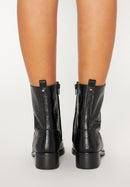 Janis - Cuir façon Croco Noir - Bons Baisers - The Bradery