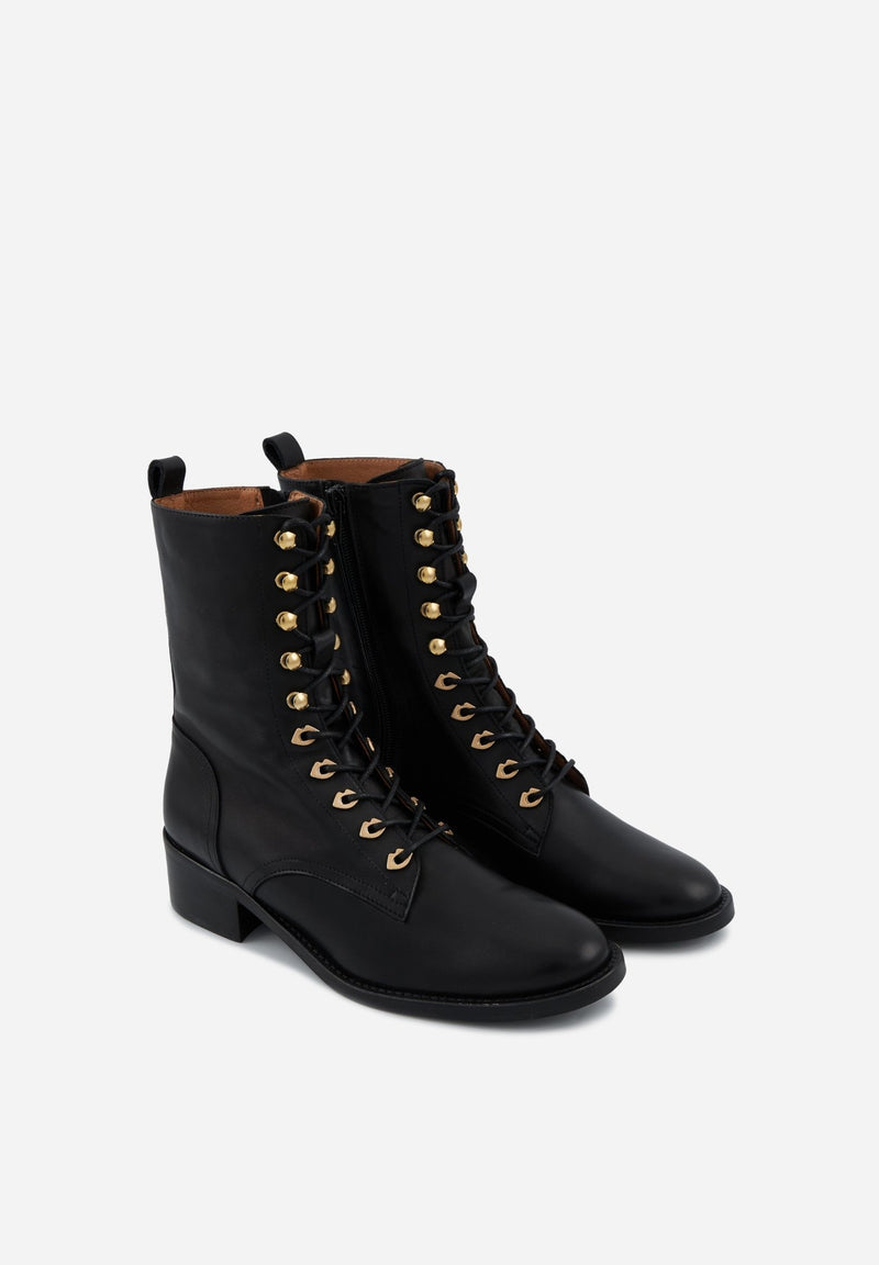 Janis - Cuir Lisse Noir - Bons Baisers - The Bradery