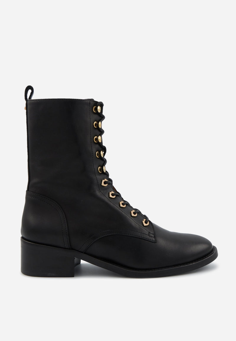 Janis - Cuir Lisse Noir - Bons Baisers - The Bradery