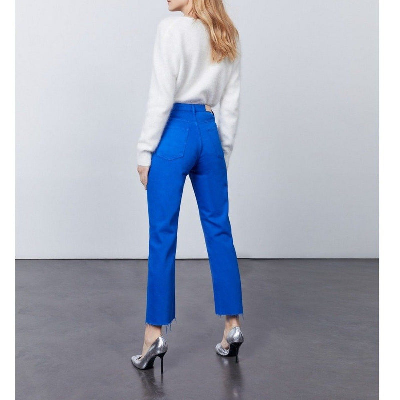 Jean Highwaist Cropped Milo Color - Cobalt Blue - Reiko - The Bradery