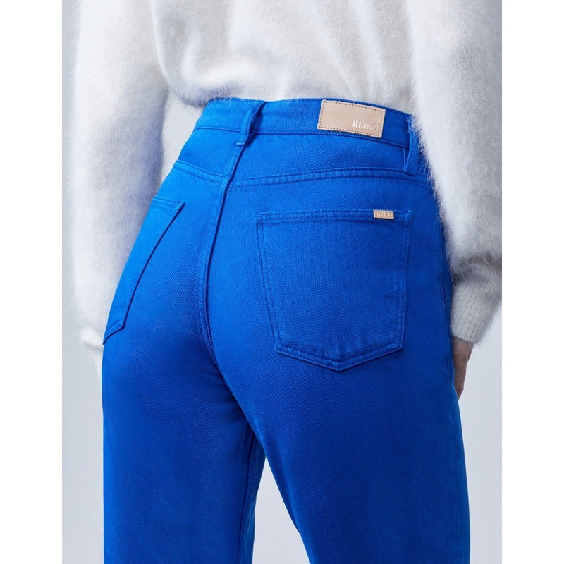 Jean Highwaist Cropped Milo Color - Cobalt Blue - Reiko - The Bradery