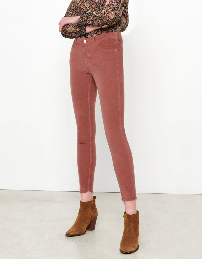 Jean Skinny Cropped Lily Velvet - Rose Antique - Reiko - The Bradery