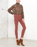 Jean Skinny Cropped Lily Velvet - Rose Antique - Reiko - The Bradery