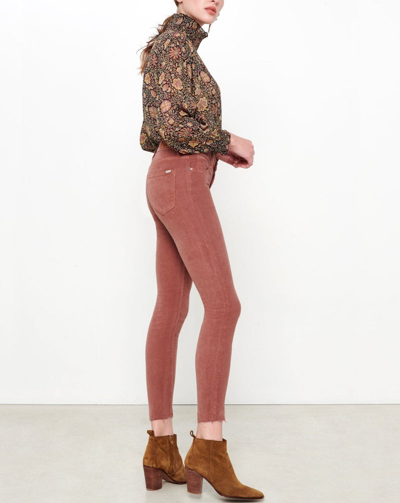 Jean Skinny Cropped Lily Velvet - Rose Antique - Reiko - The Bradery