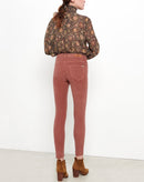 Jean Skinny Cropped Lily Velvet - Rose Antique - Reiko - The Bradery