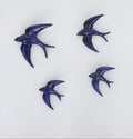 Set Di 4 Rondini Colorate - Blu Decorazione Murale Really Nice Things