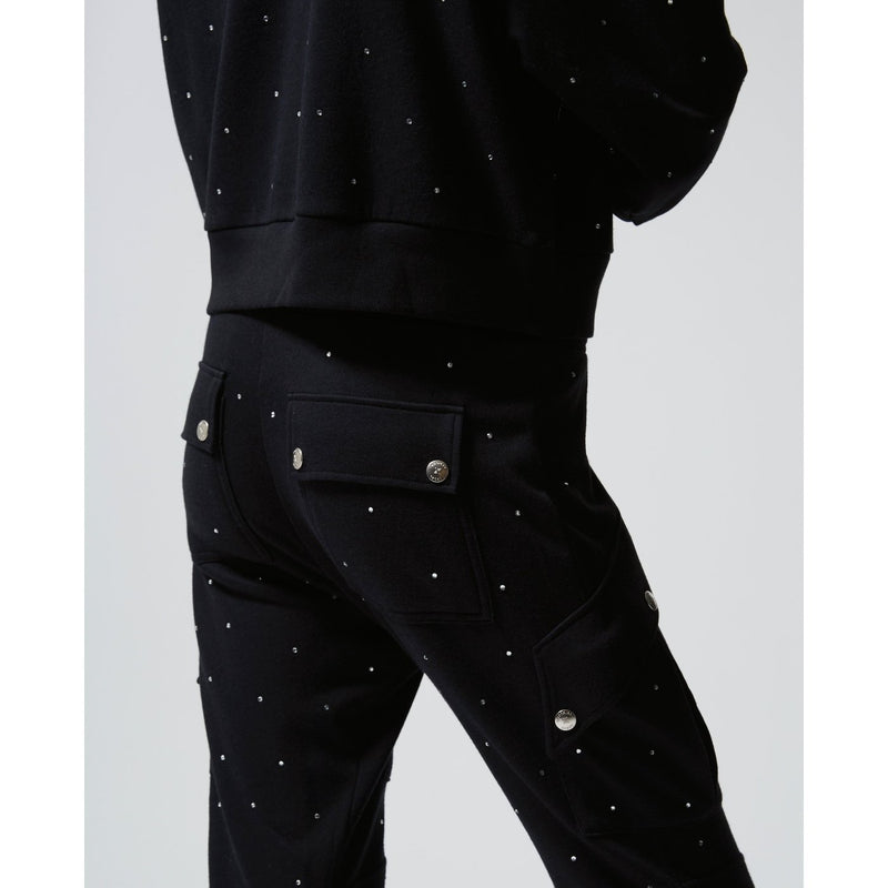 Jogging Black Side Pockets And Strass - Woman Jogging The Kooples