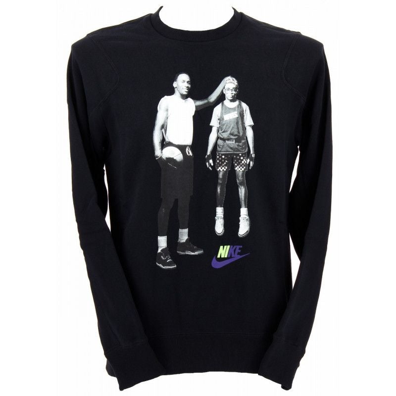 Jordan Mike And Mars Fleece Crew - Men's Textile Sweatshirt - Black MEN'S TEXTILE SWEATSHIRT Nike