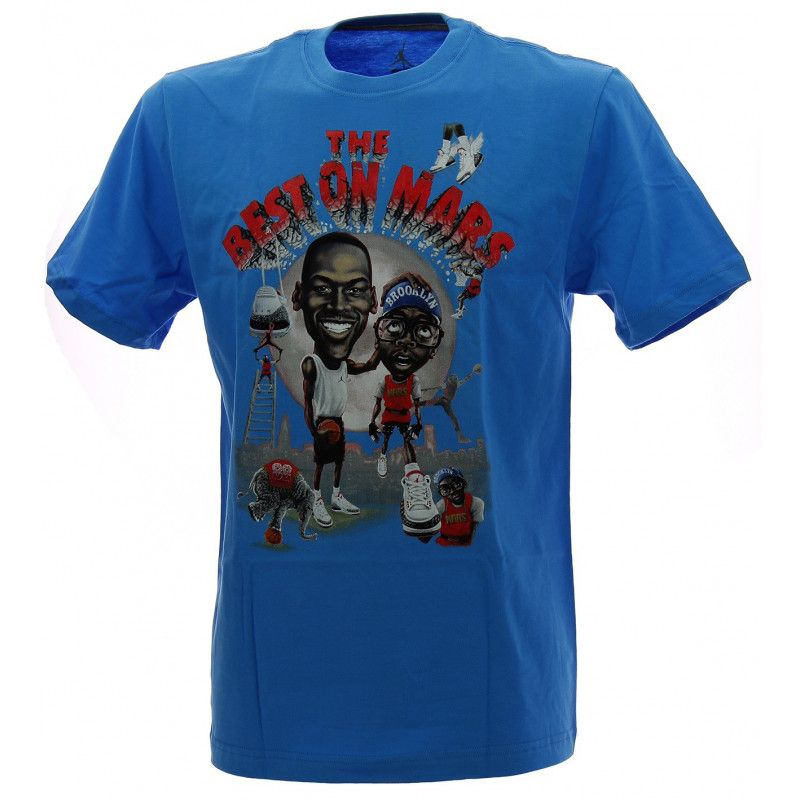 Jordan Mike And Mars - Men's Textile T-Shirt - Blue MEN'S TEXTILE T-SHIRT Nike