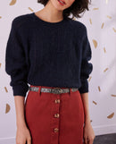 Falda a media pierna con botones en la parte delantera Erine - Ladrillo - Des Petits Hauts - The Bradery