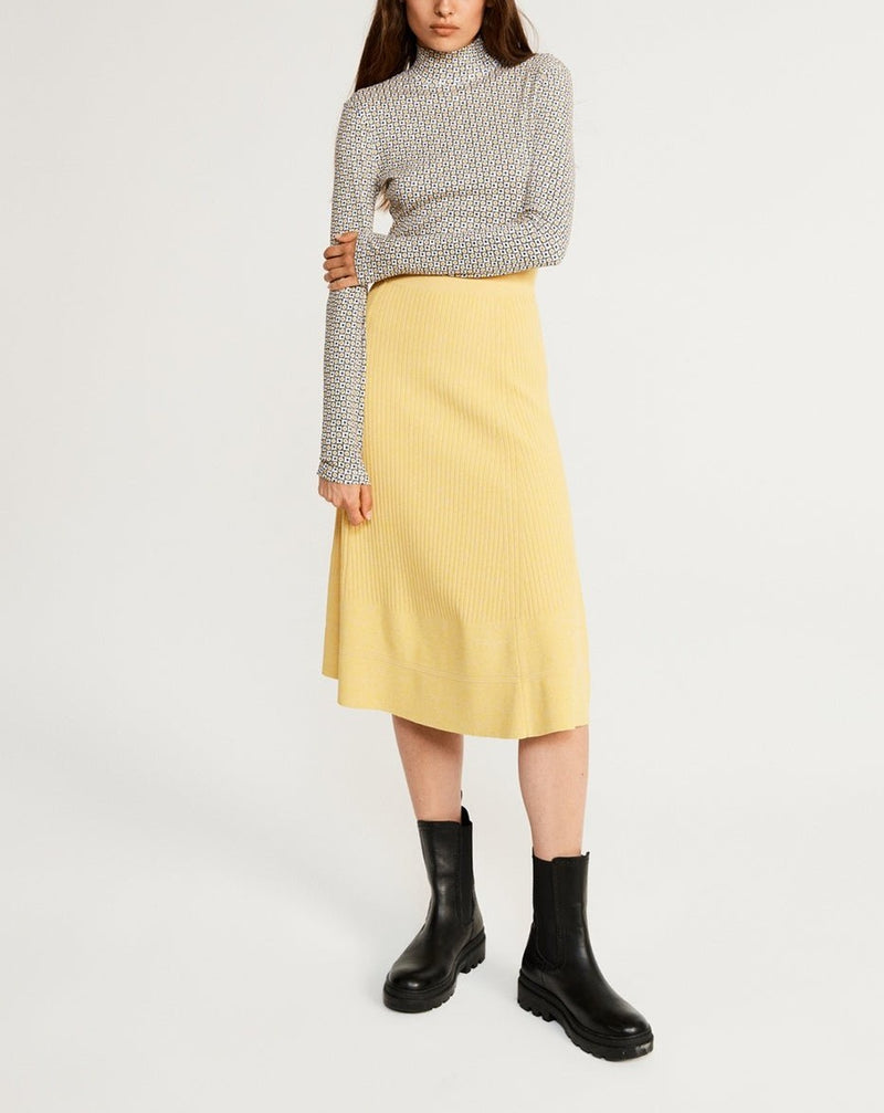 Marcia Knitted Skirt - Saffron - Claudie Pierlot - The Bradery