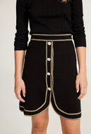 Claudie Pierlot Maxypunky Falda de Punto - Negra - - The Bradery