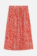 Falda Larga Mendes Light Bamboo - Rojo Lipstick