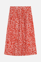 Falda Larga Mendes Light Bamboo - Rojo Lipstick