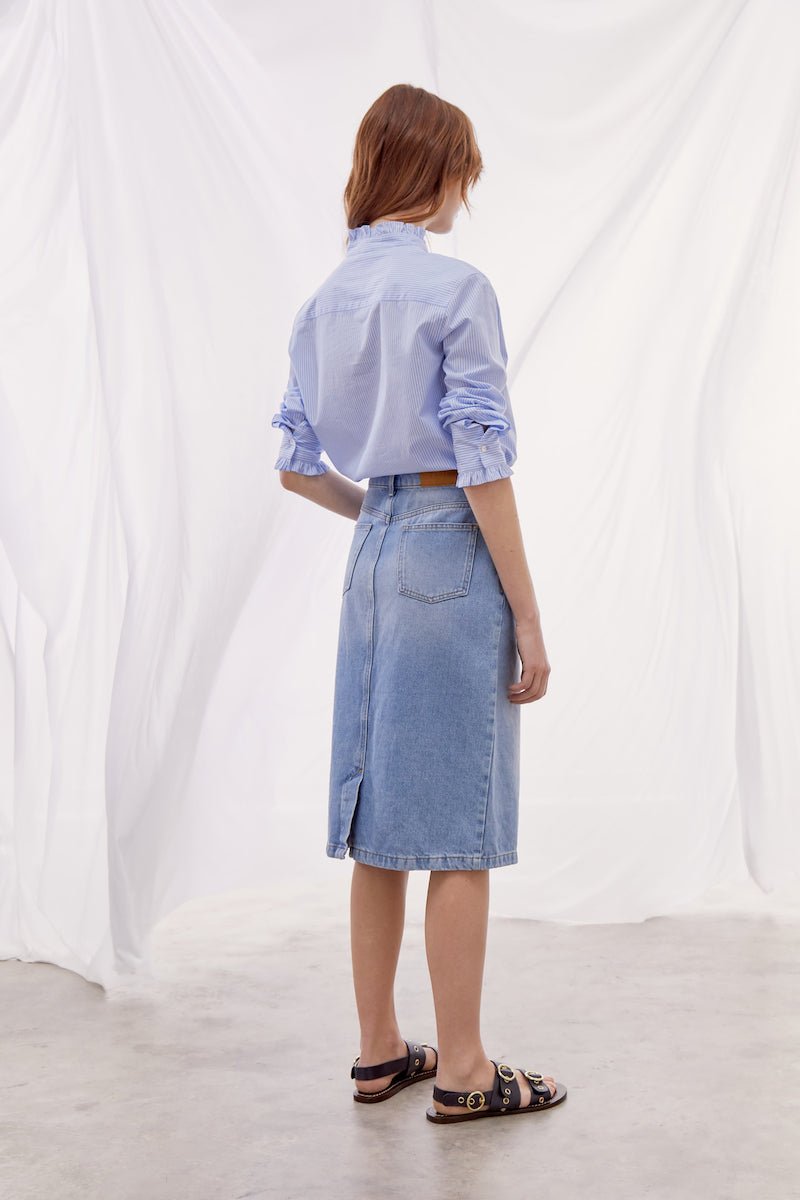 Jupe Sacha - Bleu Ciel - Pablo - The Bradery