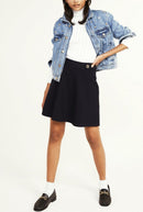 Skate Skirt - Navy - Claudie Pierlot - The Bradery