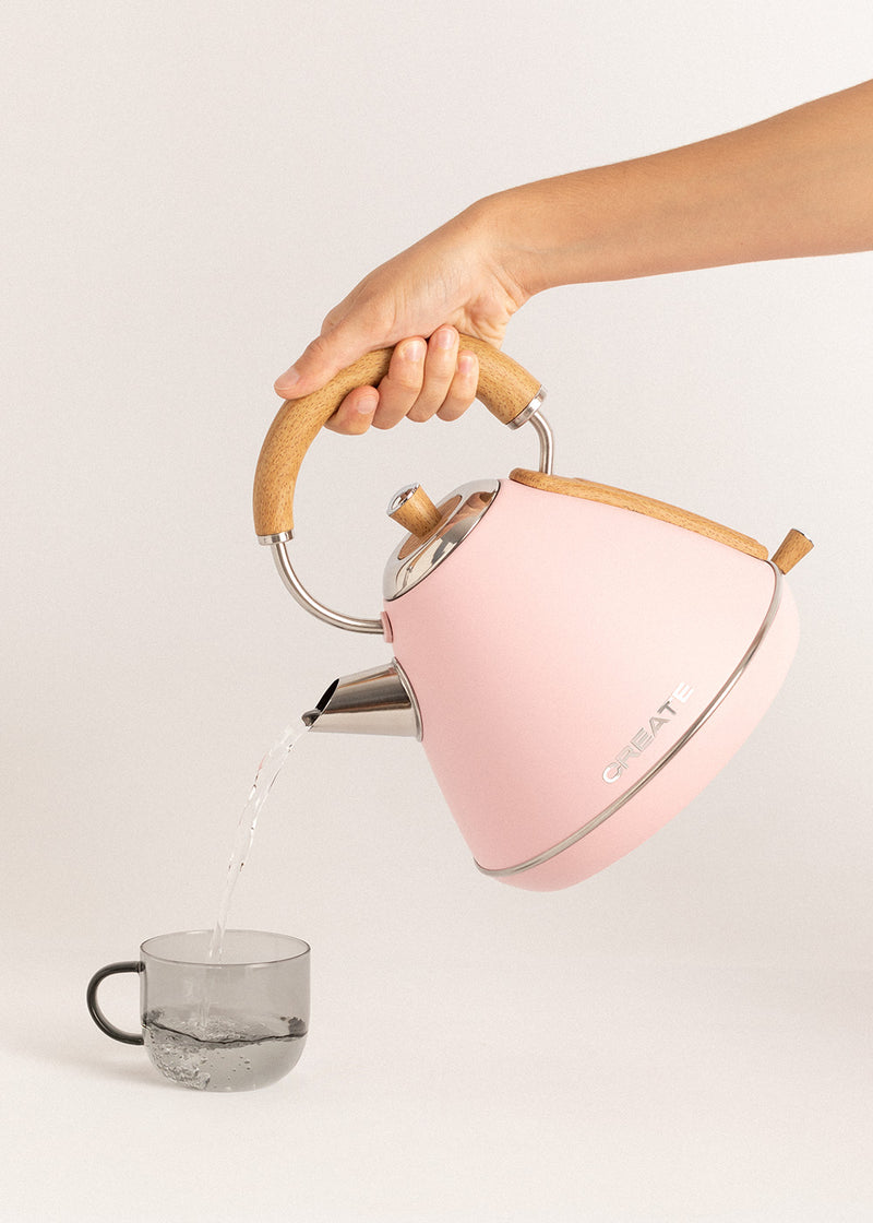 Kettle Retro - Bouilloire Électrique - 1,7L - Rose Pastel