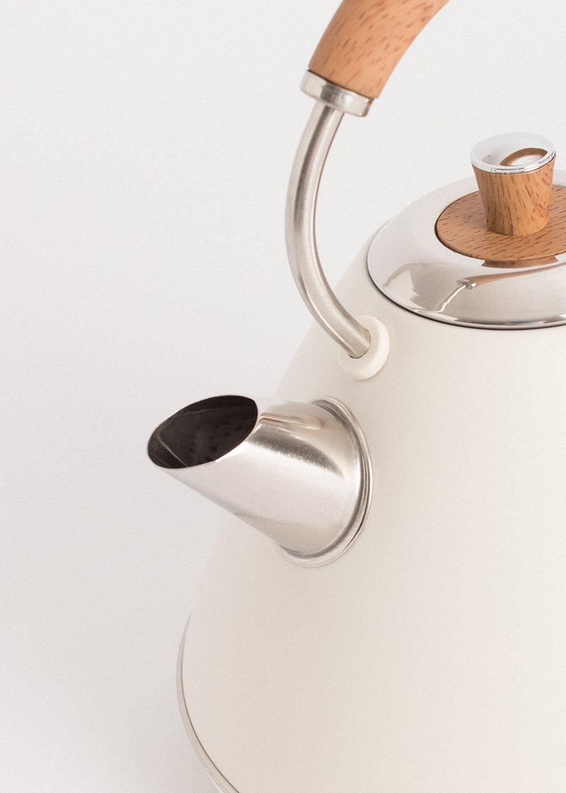 Kettle Retro - Bouilloire Électrique - 1,7L - Blanc Cassé