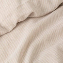 Comforter Cover - Washed Linen - White Stripes