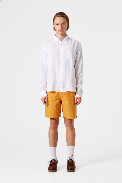 Plain Linen Shirt Blanc