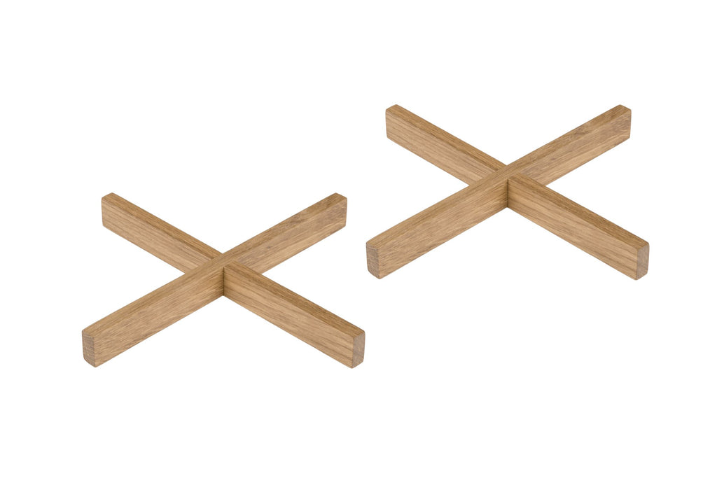 Lot de 2 dessous de plat IKS - Chêne naturel Accessoires Maison Noo.ma design