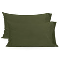 Lot De 2 Taies d'Oreiller Basique - Vert Olive TAIES D'OREILLER BLANC