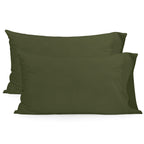 Lot De 2 Taies d'Oreiller Basique - Vert Olive TAIES D'OREILLER BLANC